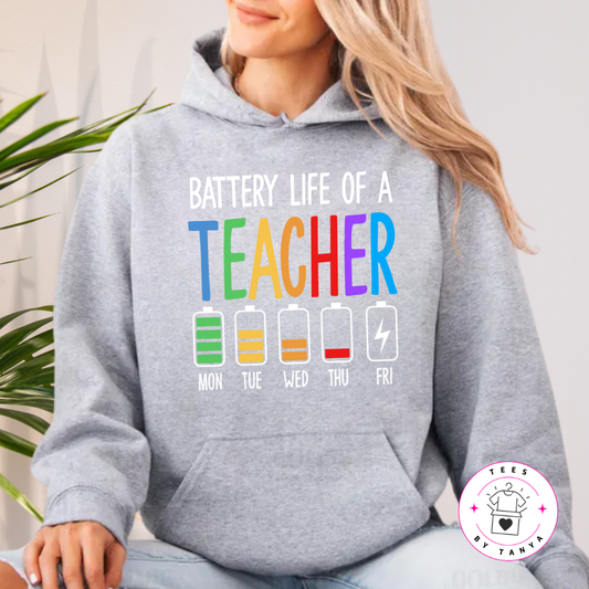 Battery Life of a Teacher Shirt
