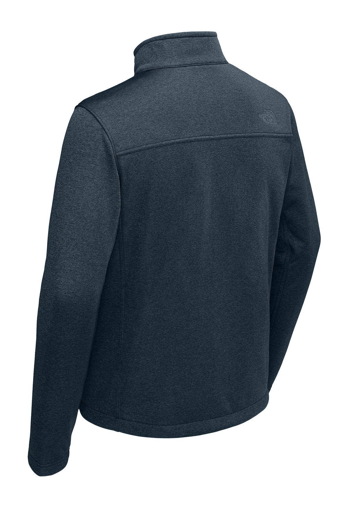 The North Face Chest Logo Ridgewall Soft Shell Jacket in Urban Navy Heather, back flat