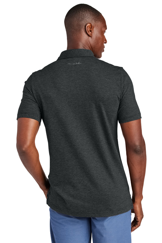 TravisMathew Sunnyvale Polo in Black Heather, back on model