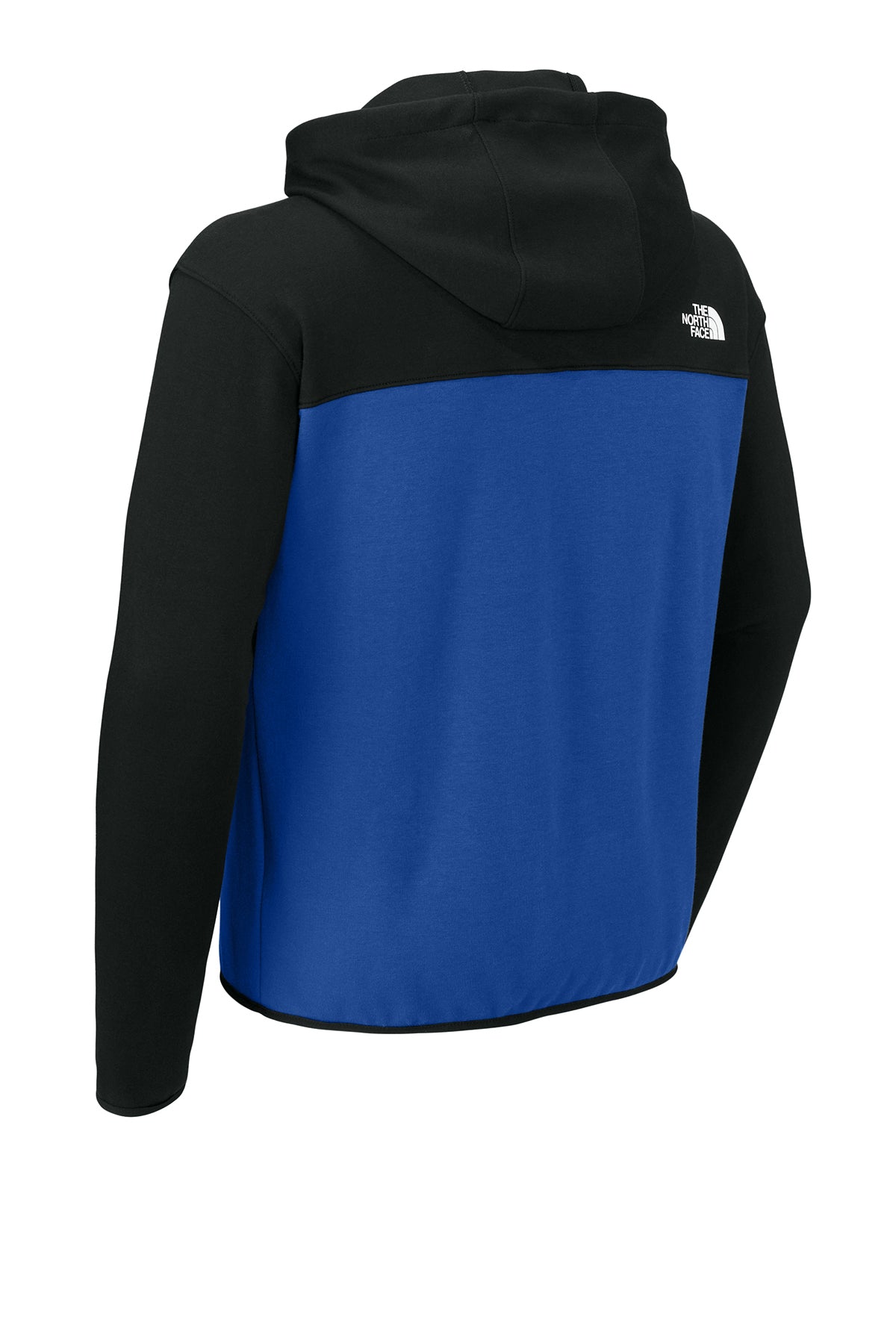The North Face Double-Knit Full-Zip Hoodie in TNF Blue/ TNF Black, back flat