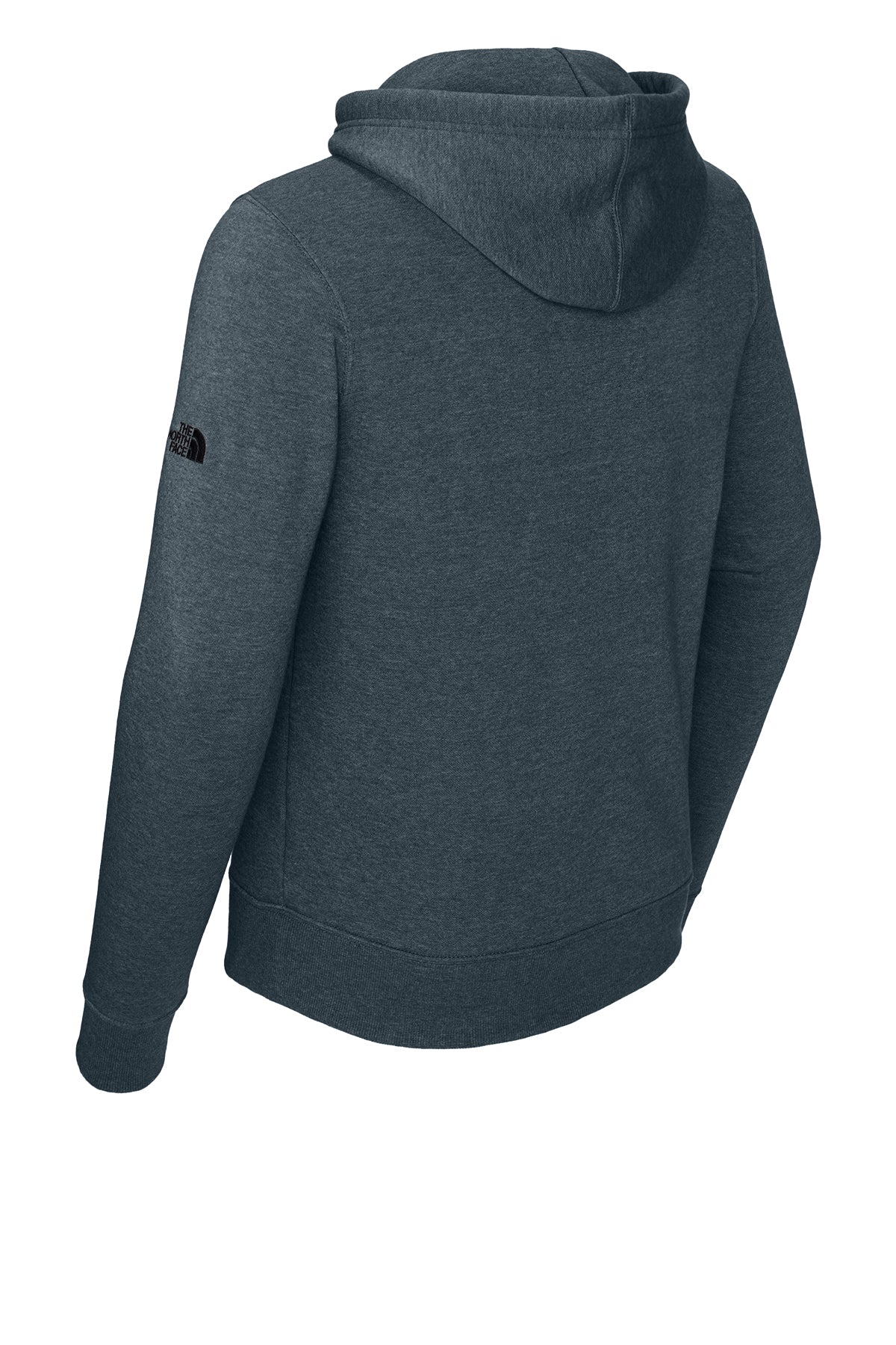 The North Face Sleeve Logo Pullover Hoodie in Urban Navy Heather, back flat