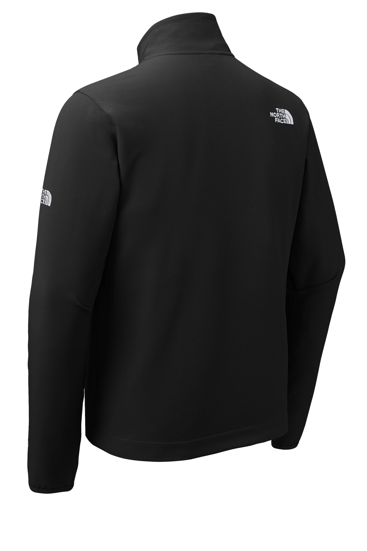 The North Face Edge Stretch Soft Shell Jacket in TNF Black, back flat