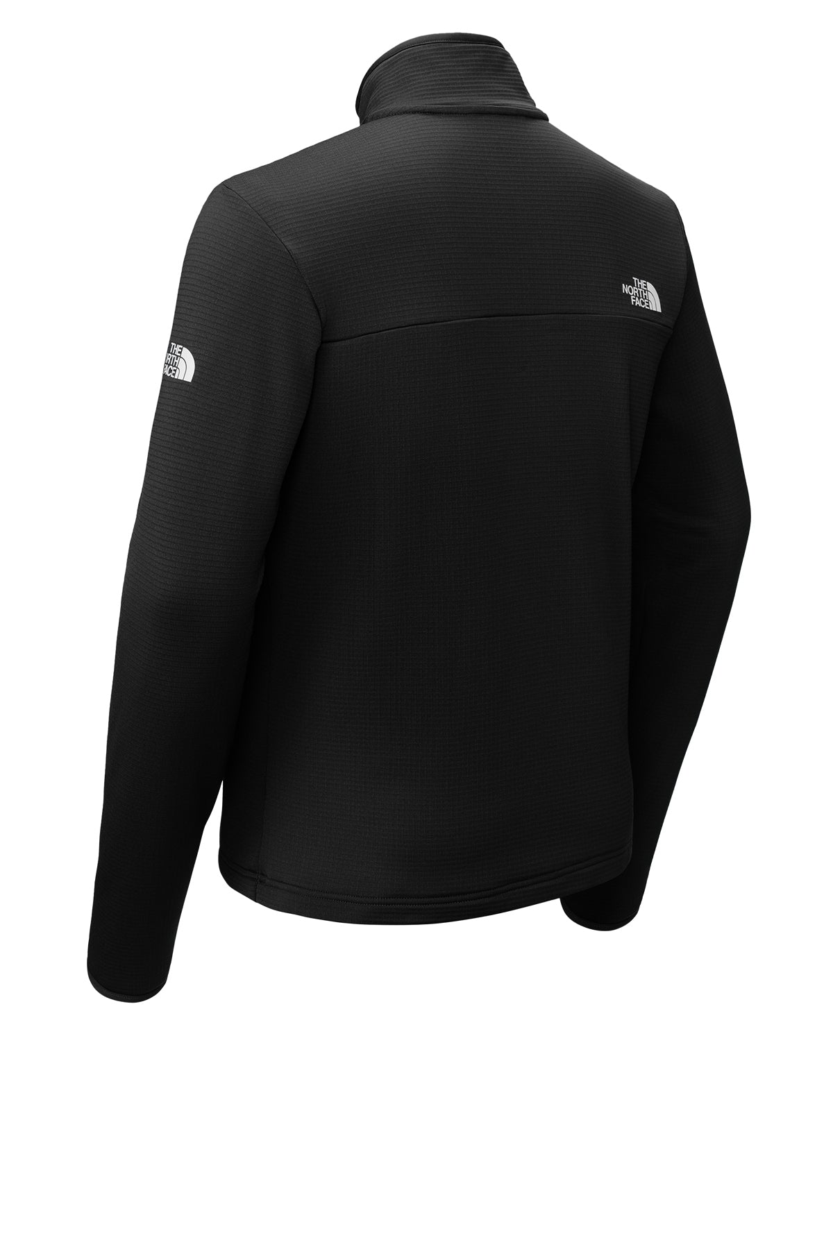The North Face Aim Full-Zip Fleece Jacket in TNF Black, back flat