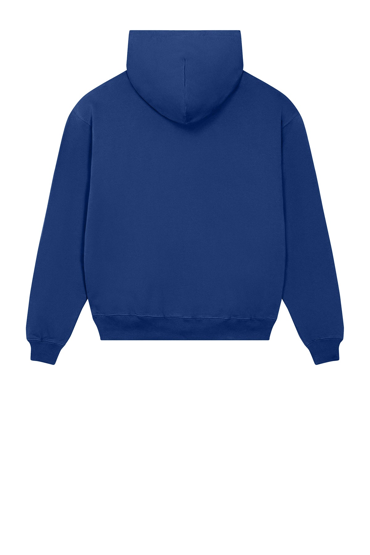 Stanley/Stella Unisex Cooper Dry Hooded Sweatshirt in Worker Blue, back flat
