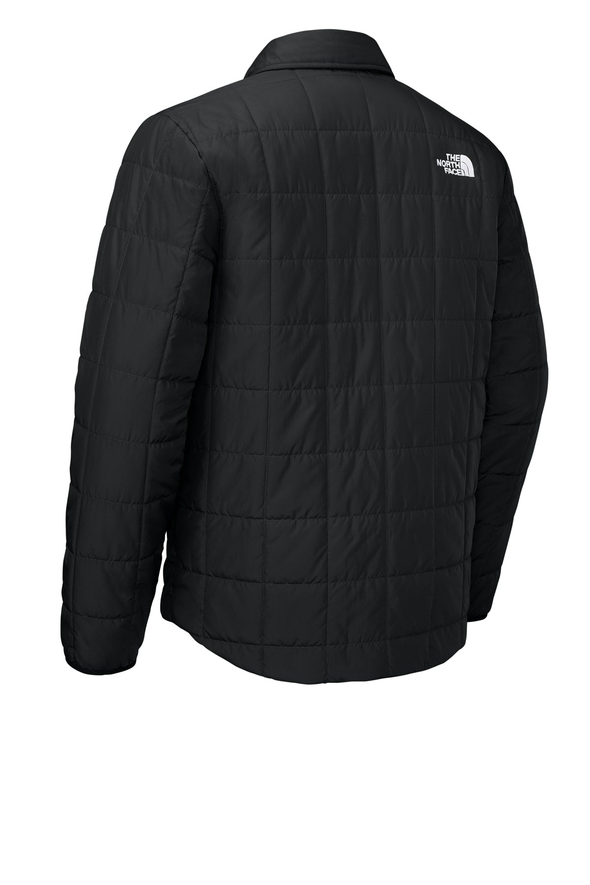 The North Face Iron Drift Quilted Shirt Jacket in TNF Black, back flat