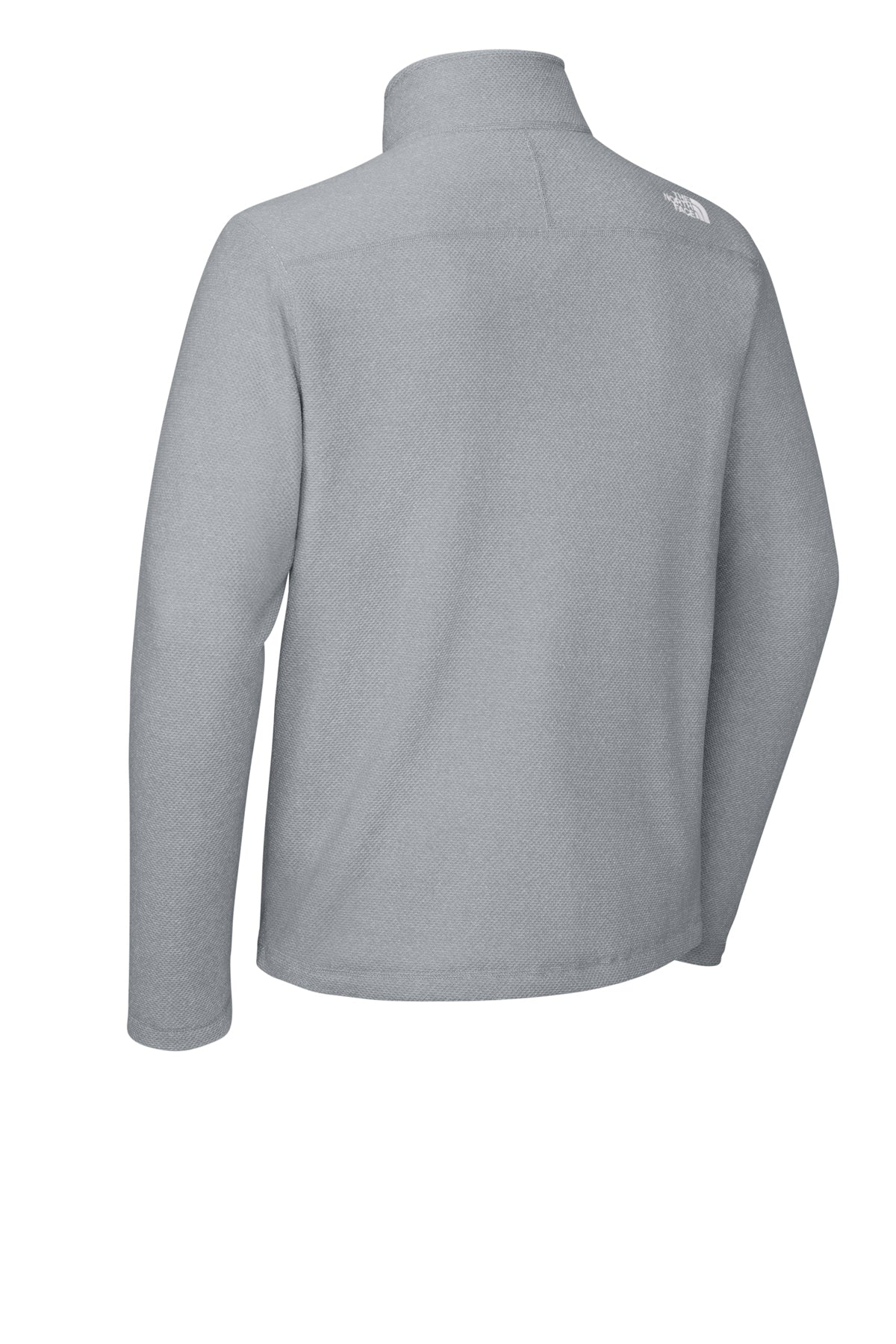 The North Face Textured Pine Grove 1/2-Zip in TNF Light Grey Heather, back flat