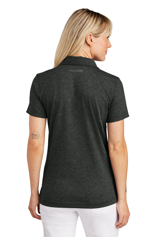 TravisMathew Women's Sunnyvale Polo in Black Heather, view