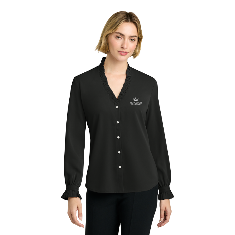 Brooks Brothers® Women’s Long Sleeve Ruffle Collar Blouse