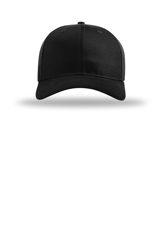 Richardson Pro Twill Snapback - Black - flat front
