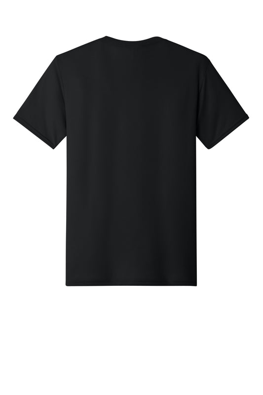 Jerzees Dri-Power 100% Polyester T-Shirt - Black - flat back