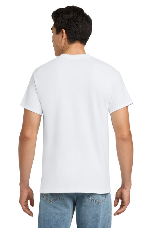 Gildan Ultra Cotton 100% US Cotton T-Shirt with Pocket - White - back