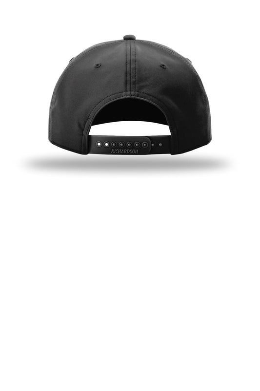 Richardson 5-Panel Classic Rope Cap - Black/ White - back