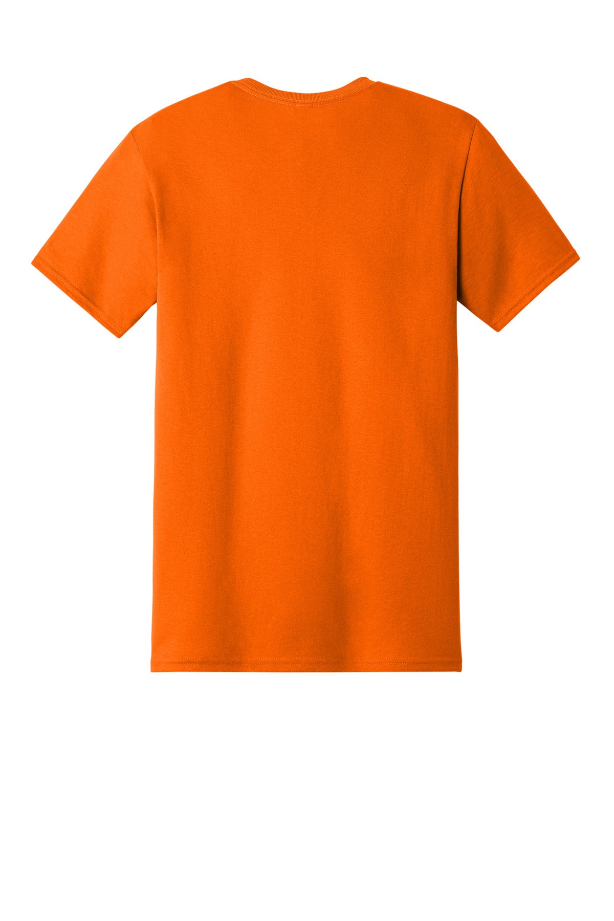 Jerzees Dri-Power 50/50 Cotton/Poly Pocket T-Shirt - Safety Orange - flat back