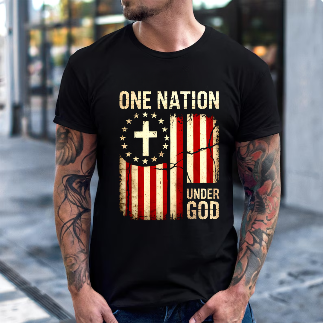 One Nation Under God Shirt | Christian 4th of July