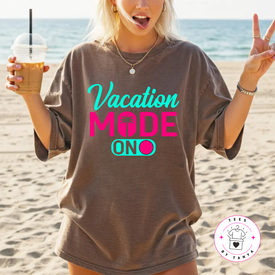 Vacation Mode On Shirt | Summer Travel Unisex Graphic Tee