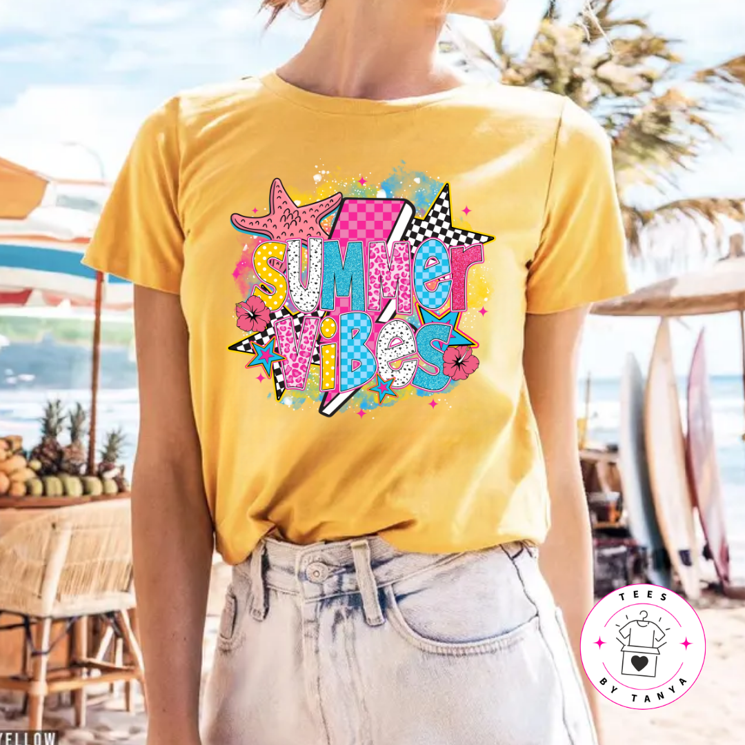 Summer Vibes Shirt | Unisex Colorful Summer Graphic Tee