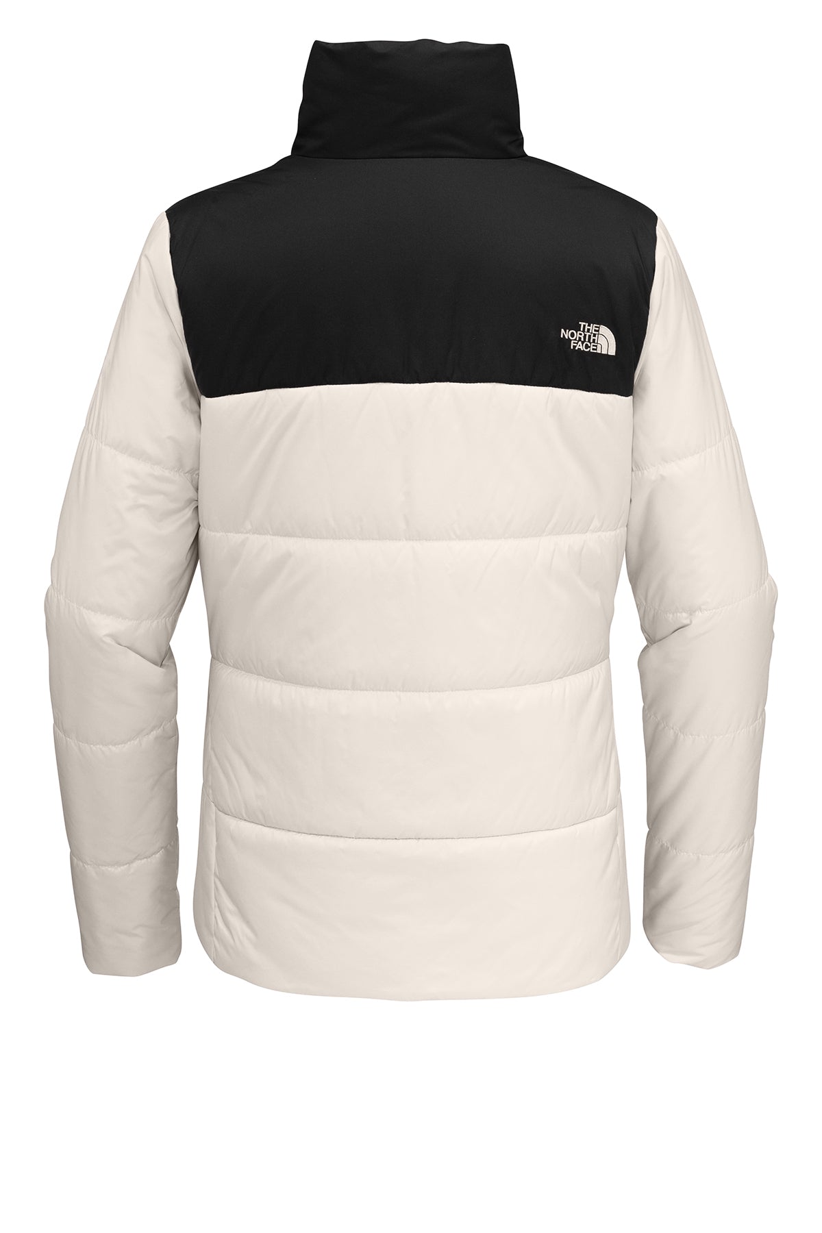 The North Face Women's Chest Logo Everyday Insulated Jacket in Vintage White, back flat