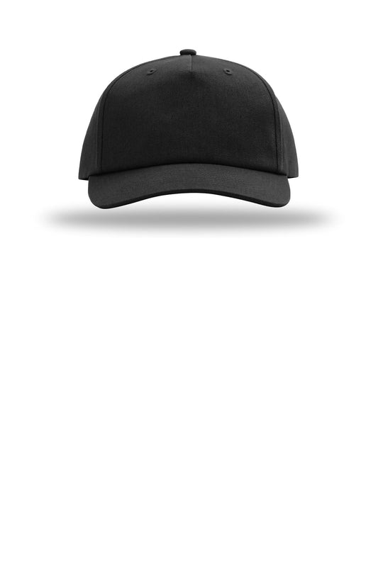 Richardson 5-Panel Relaxed Gramps - Black - flat front