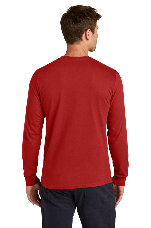 Jerzees Classics Unisex Cotton Long Sleeve T-Shirt - True Red - back
