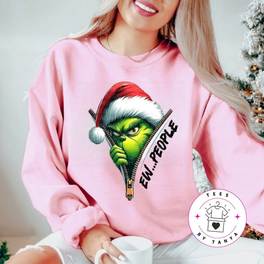 Ew... People Grinch Hiding in Zipper Shirt