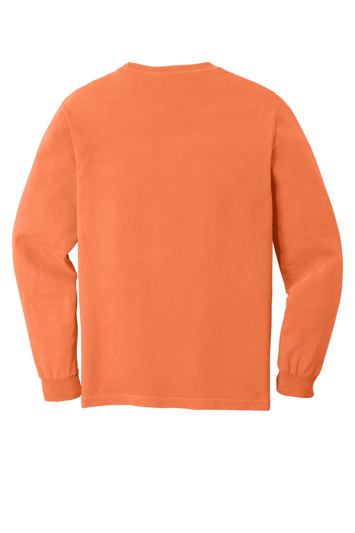 COMFORT COLORS Heavyweight Ring Spun Long Sleeve Tee - Burnt Orange - flat back