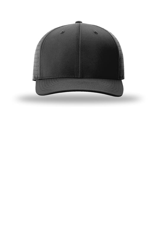 Richardson Laser Perf R-Flex Snapback - Black - flat front