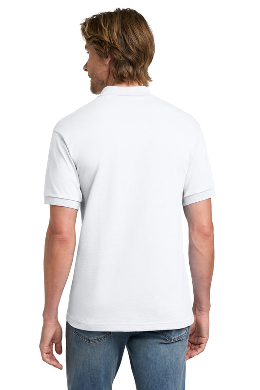 Gildan DryBlend 6-Ounce Jersey Knit Sport Shirt - White - back