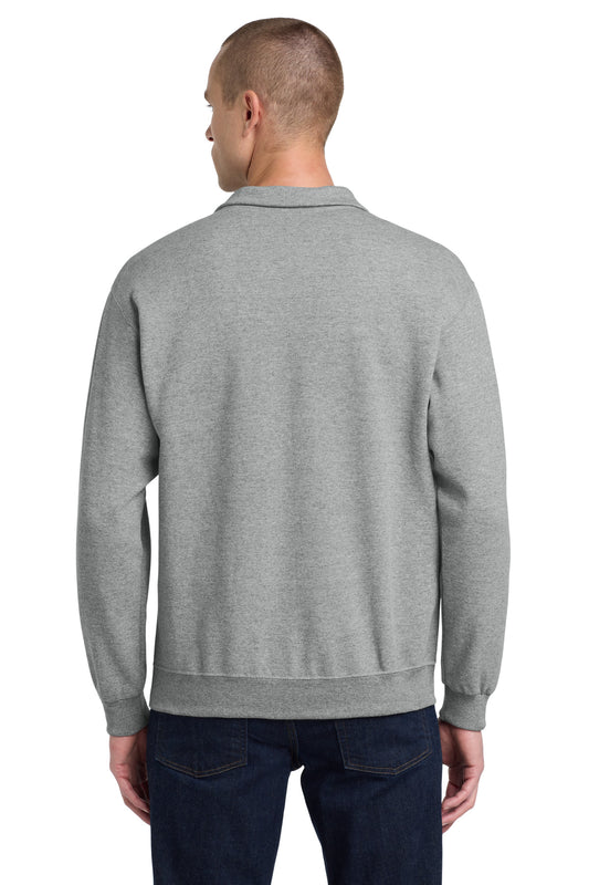 Jerzees NuBlend 1/4-Zip Cadet Collar Sweatshirt - Oxford - back