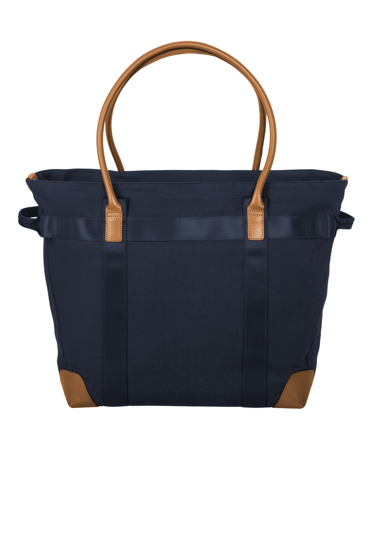 Brooks Brothers Wells Laptop Tote - Navy Blazer - flat back