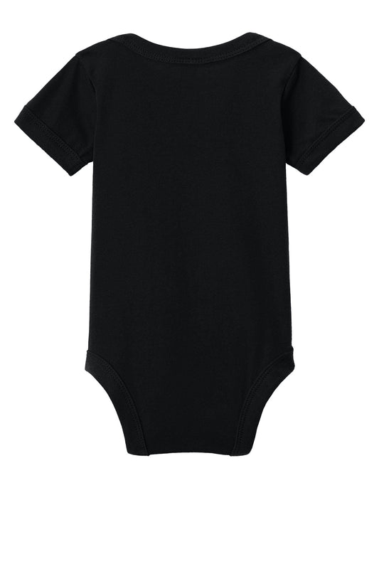 BELLA+CANVAS Infant Jersey Short Sleeve One Piece - Black - flat back