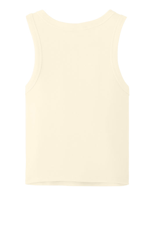 BELLA+CANVAS Women's Micro Rib Racer Tank - Solid Natural Blend - flat back