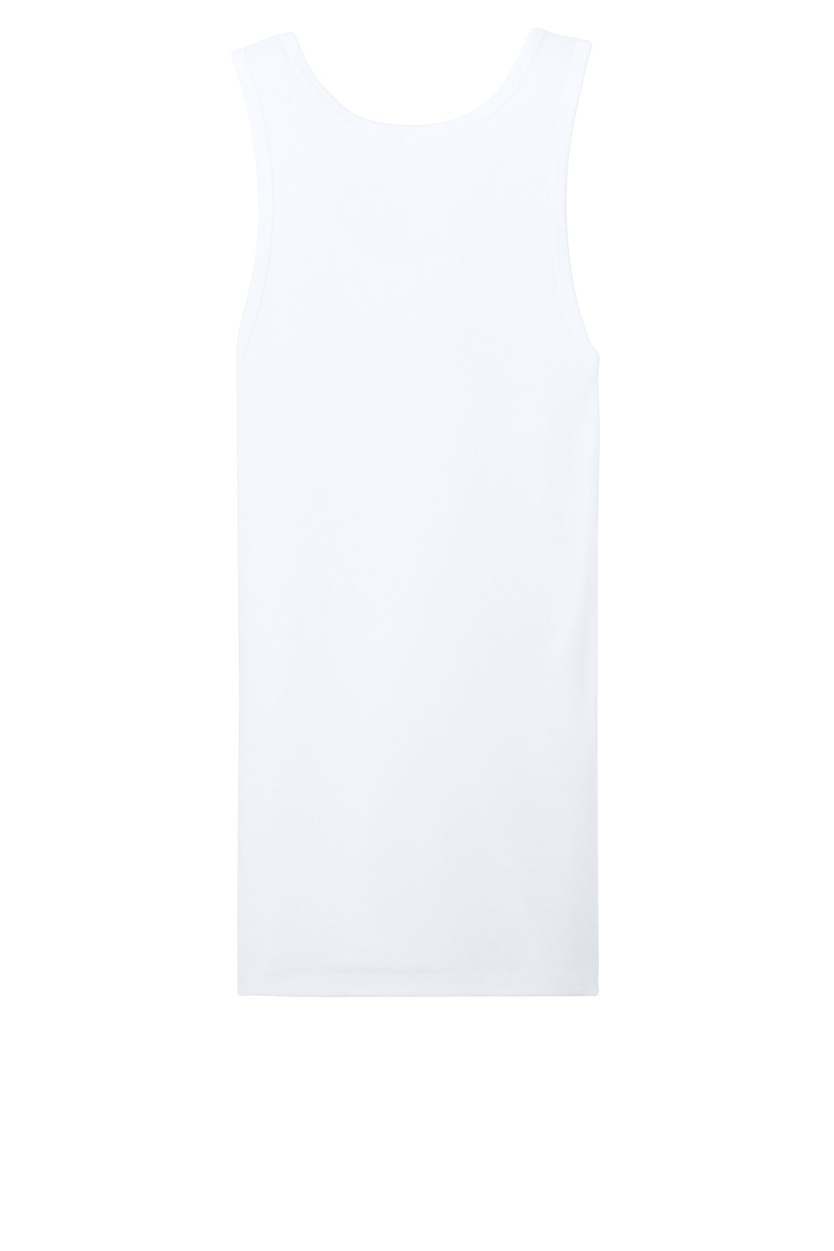 BELLA+CANVAS Women's Baby Rib Tank - White - flat back