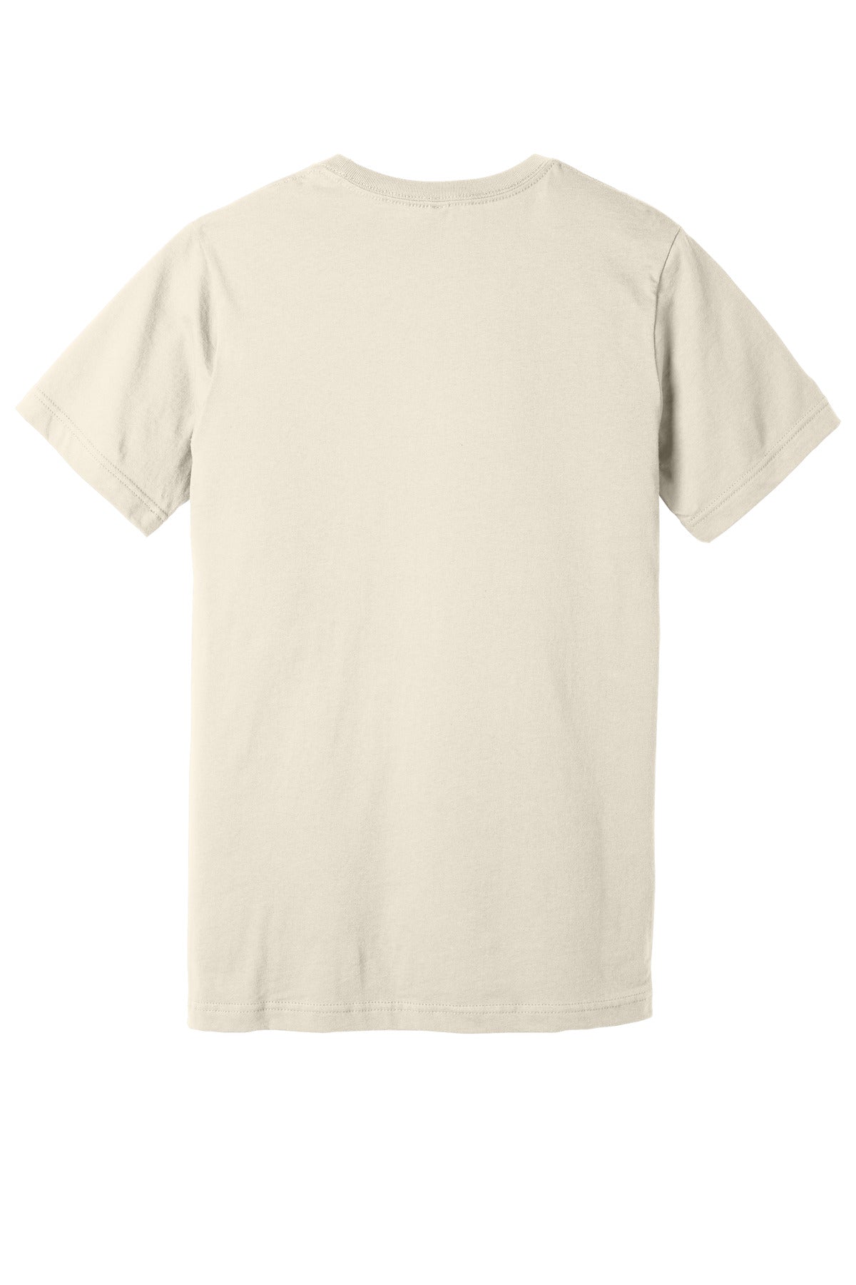 BELLA+CANVAS Unisex Jersey Short Sleeve V-Neck Tee - Natural - flat back