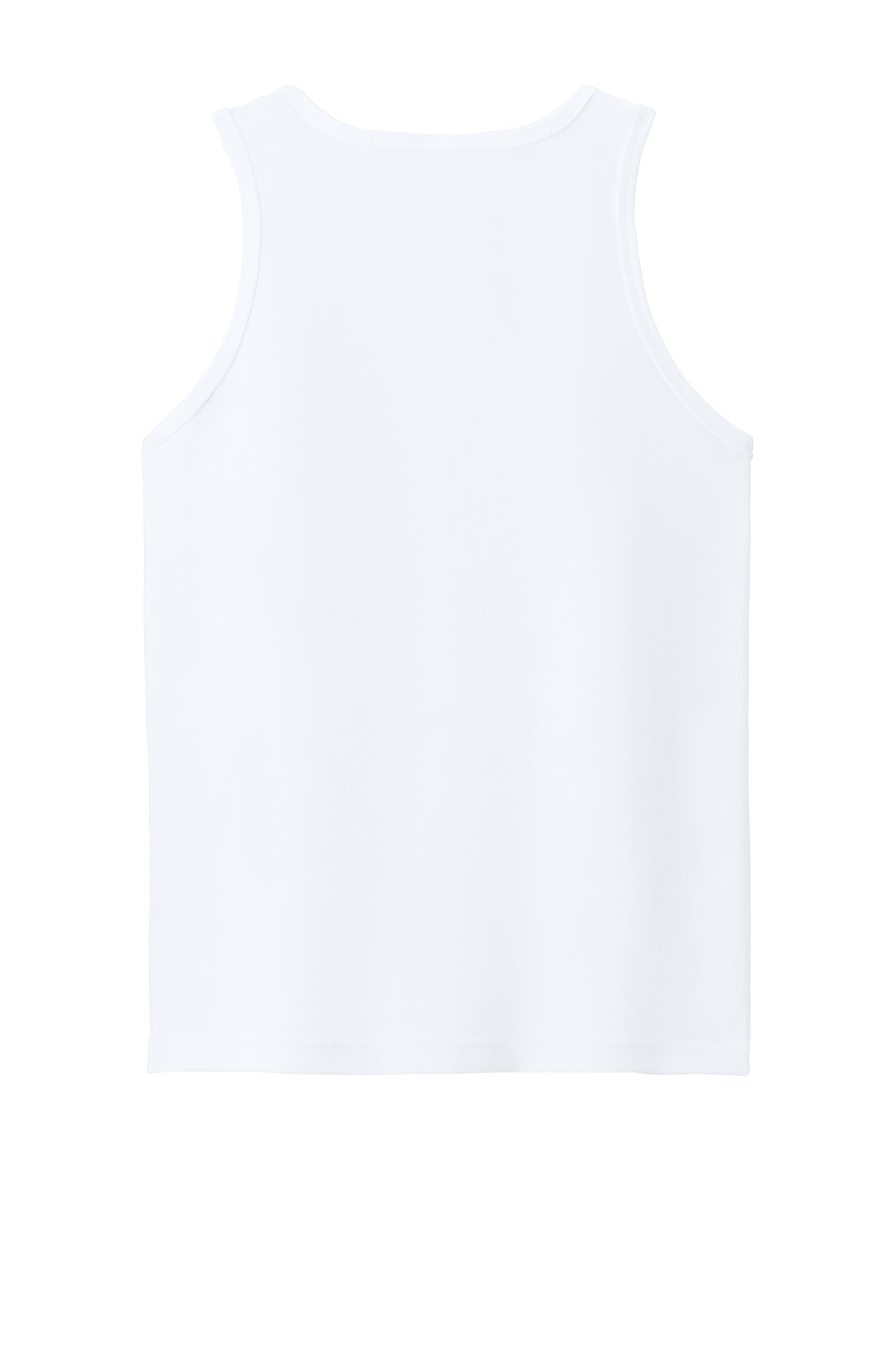 BELLA+CANVAS Youth Heather CVC Tank - Solid White Blend - flat back
