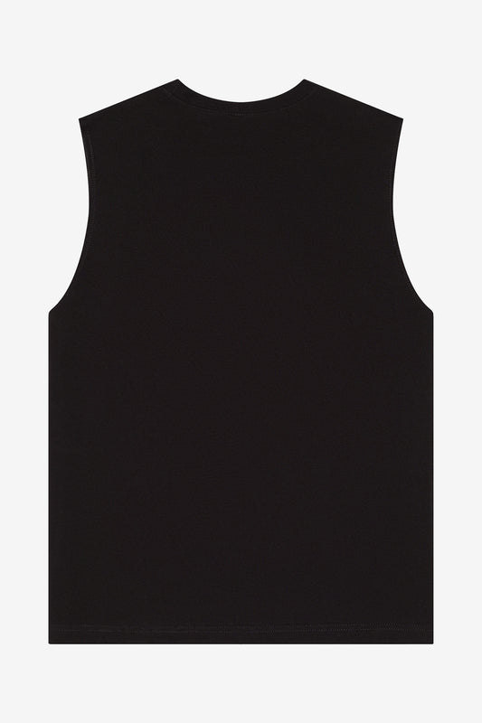 BELLA+CANVAS Unisex Jersey Muscle Tank - Black - flat back