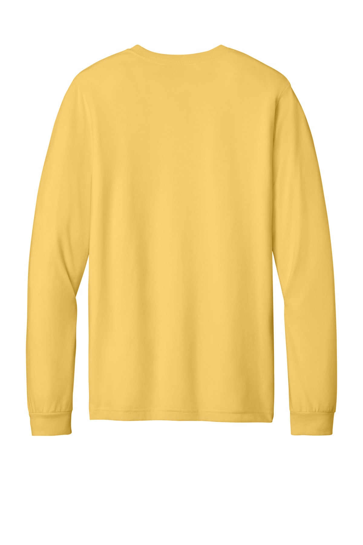 BELLA+CANVAS Unisex Heather CVC Long Sleeve Tee - Heather Yellow Gold - flat back