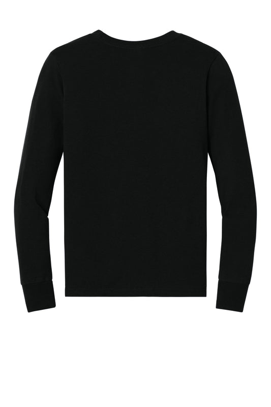 BELLA+CANVAS Youth Jersey Long Sleeve Tee - Black - flat back