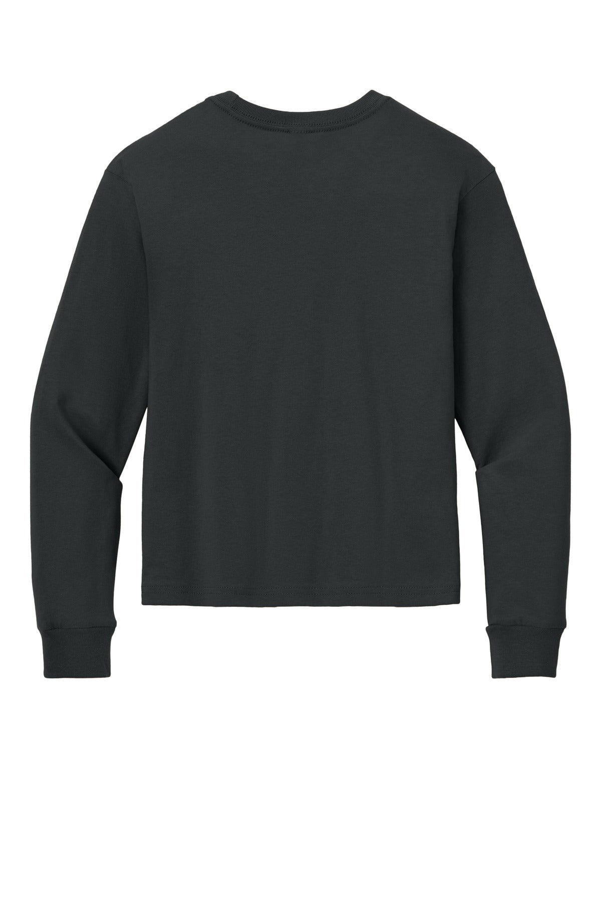BELLA+CANVAS Youth 6-Ounce Heavyweight Long Sleeve Tee - Dark Grey - flat back