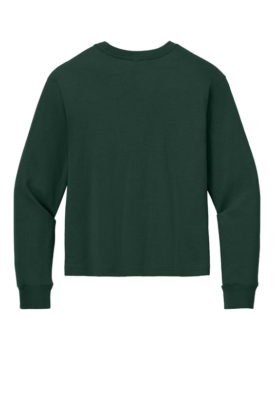 BELLA+CANVAS Youth 6-Ounce Heavyweight Long Sleeve Tee - Forest - flat back