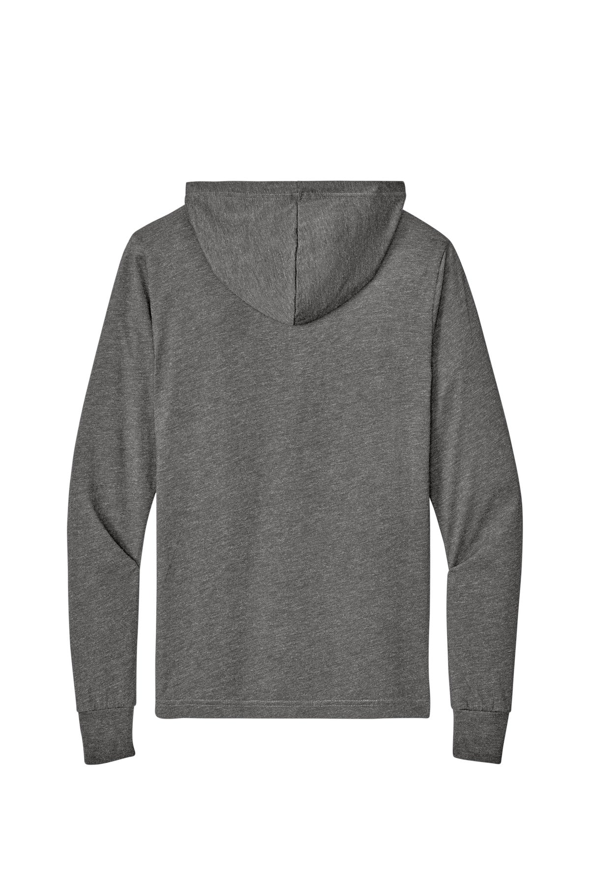 BELLA+CANVAS Unisex Jersey Long Sleeve Hoodie - Grey Triblend - flat back