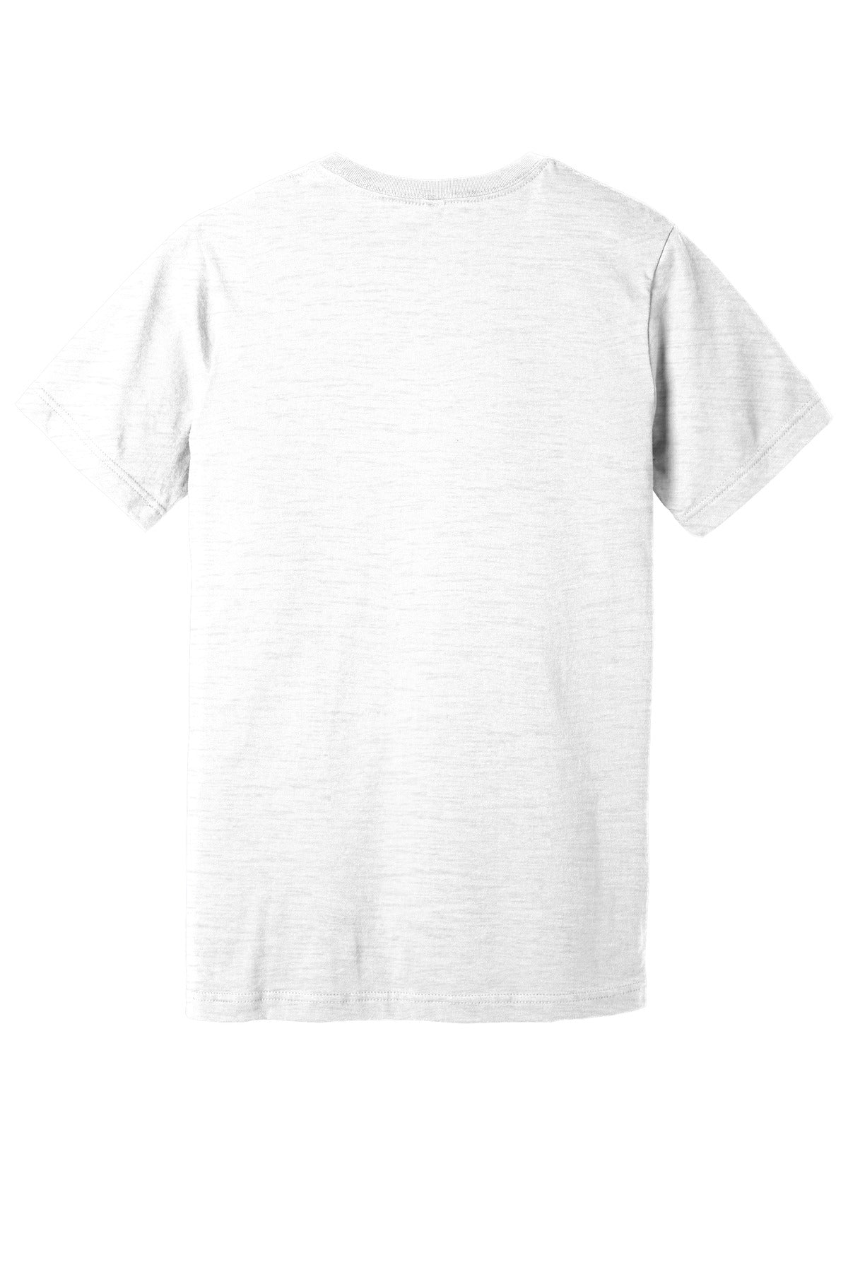 BELLA+CANVAS Unisex Textured Jersey V-Neck Tee - White Slub - flat back