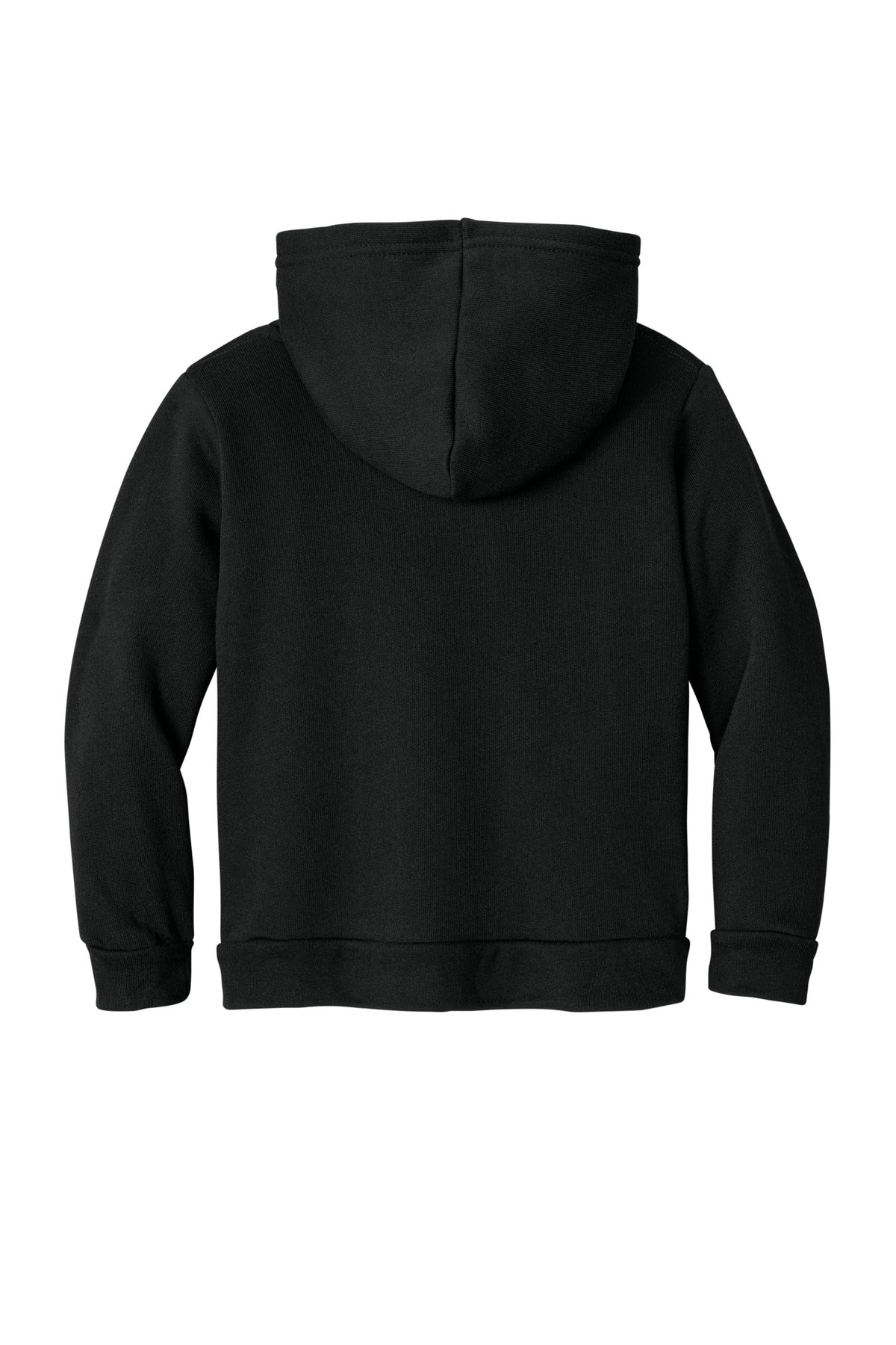 BELLA+CANVAS Toddler Sponge Fleece Hooded Sweatshirt - Black - flat back