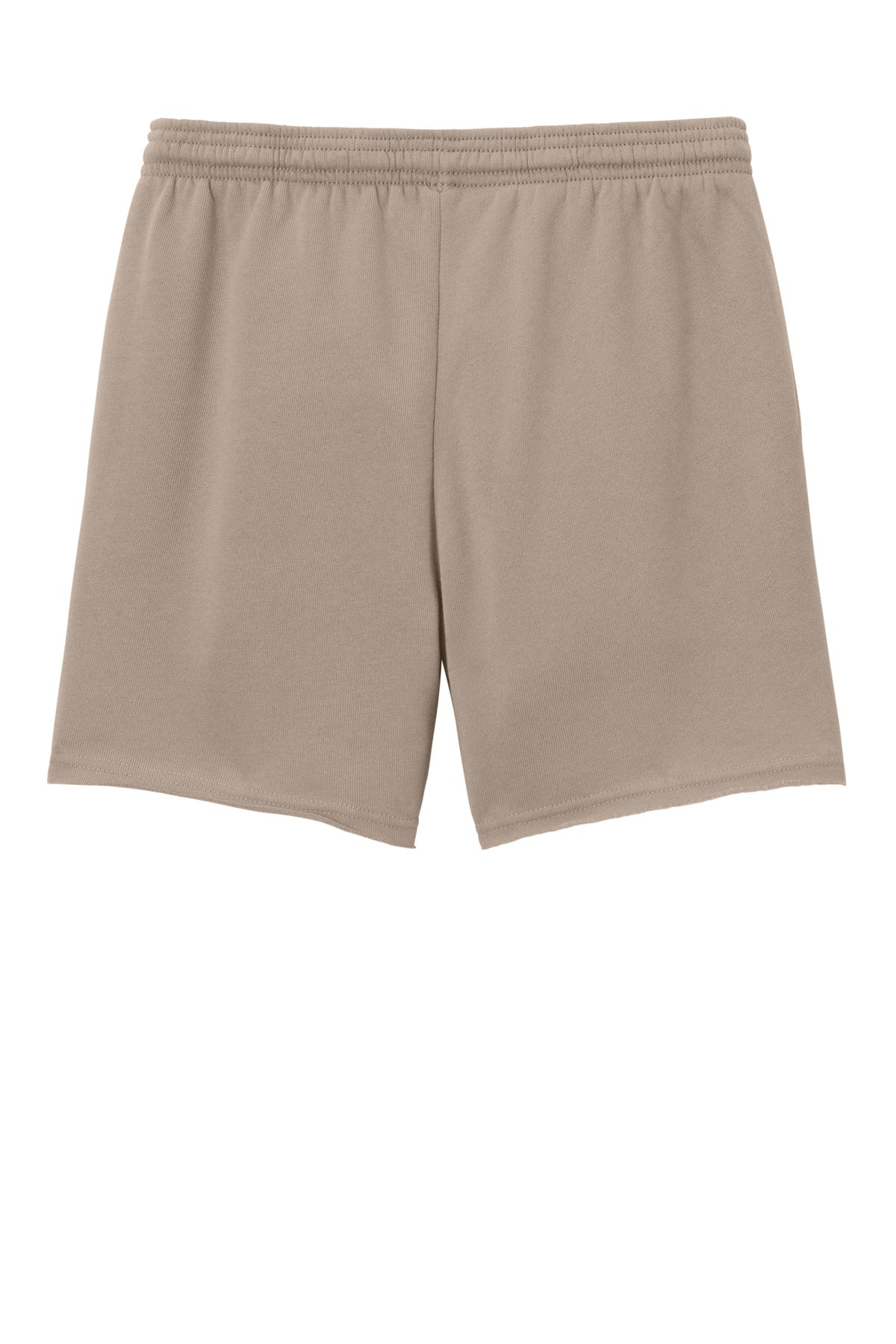 BELLA+CANVAS Women's Cutoff Sweatshort - Tan - flat back