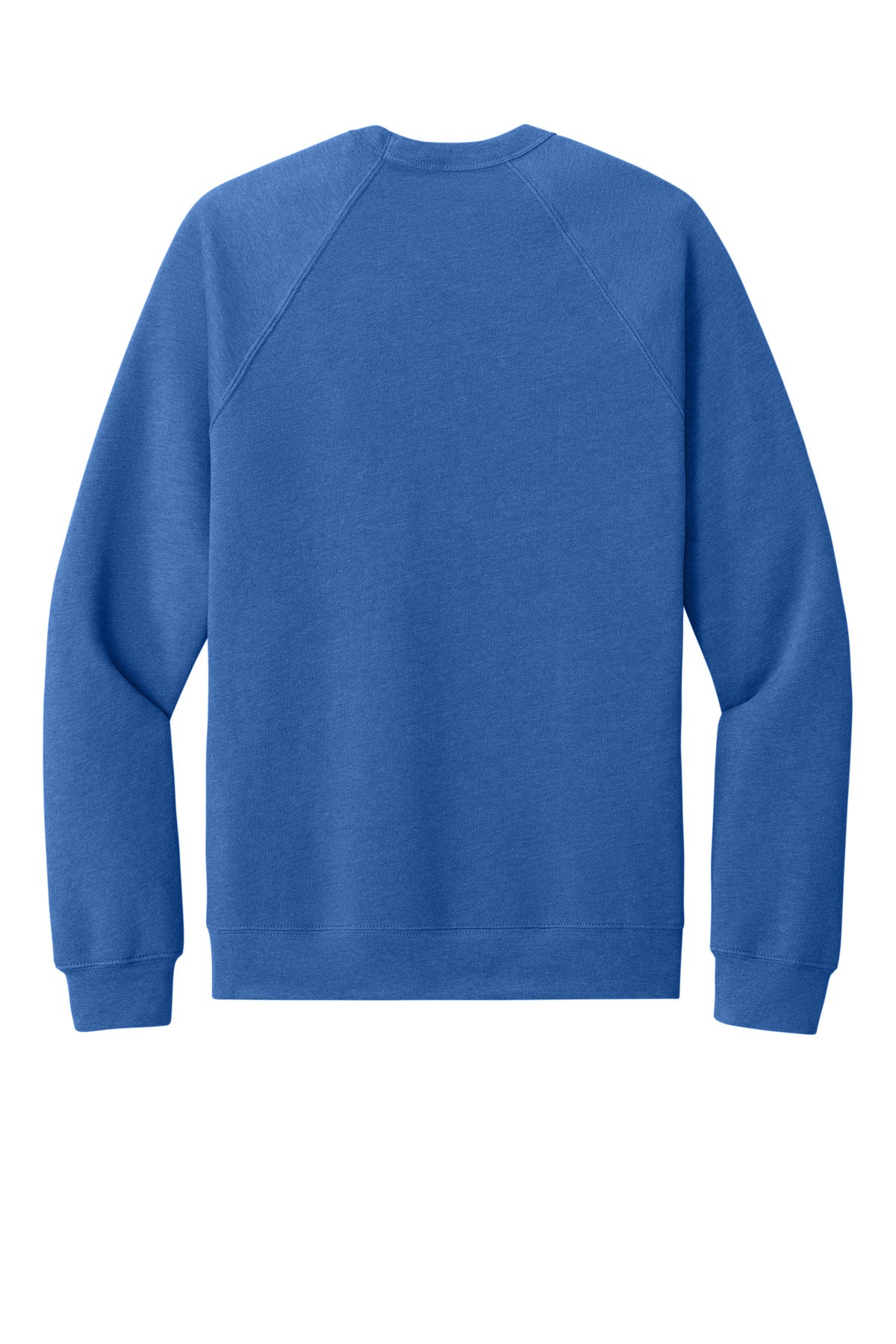 BELLA+CANVAS Unisex Sponge Fleece Raglan Sweatshirt - Heather True Royal - flat back