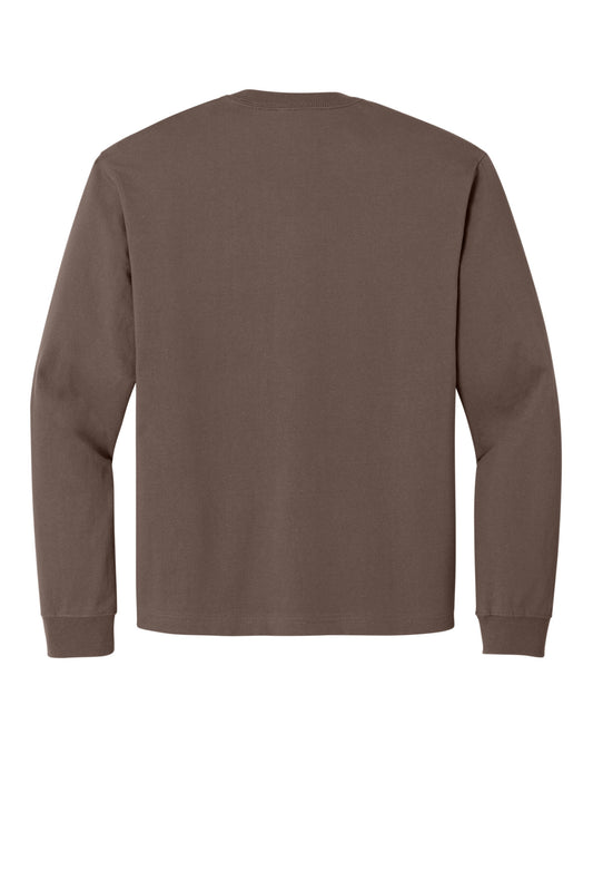 BELLA+CANVAS Unisex 7.5-Ounce Heavyweight Long Sleeve Tee - Cocoa - flat back