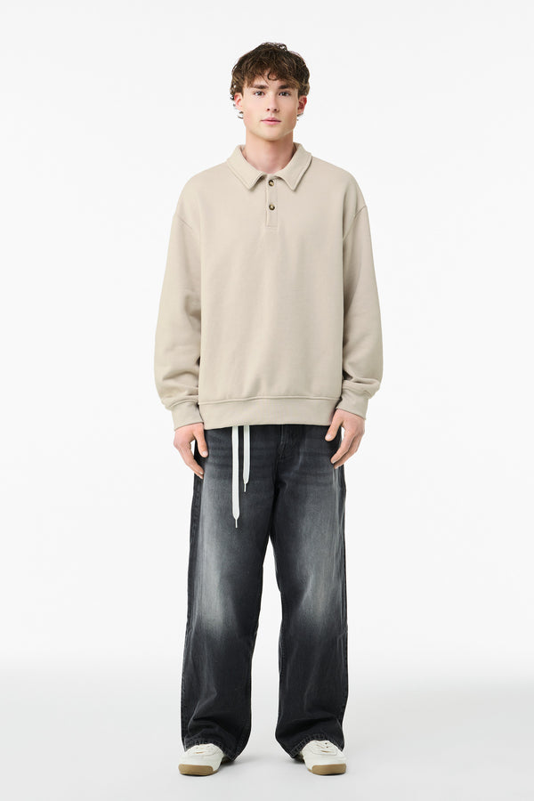 BELLA+CANVAS Unisex 10-Ounce Polo Sweatshirt