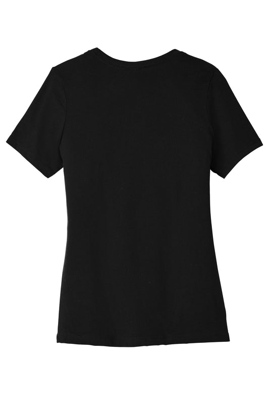 BELLA+CANVAS Women's Relaxed Jersey Short Sleeve Tee - Black - flat back