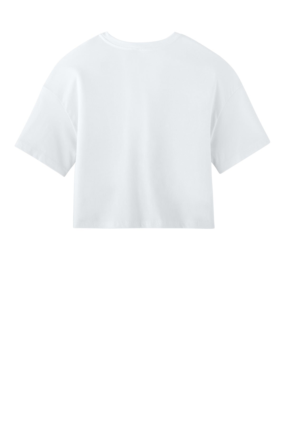 BELLA+CANVAS Women's Jersey Crop Tee - White - flat back