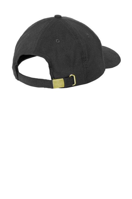 Port Authority Light Corduroy Dad Cap - Deep Black - back