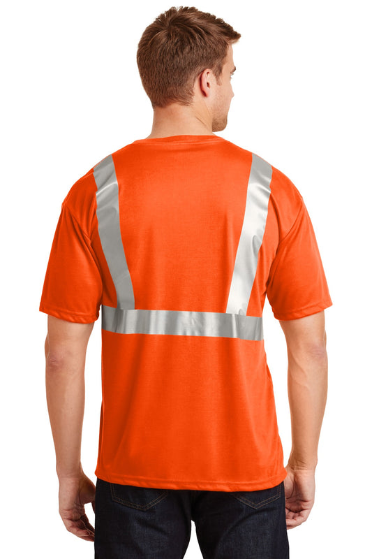 CornerStone ANSI 107 Class 2 Safety T-Shirt - Safety Orange/ Reflective - back